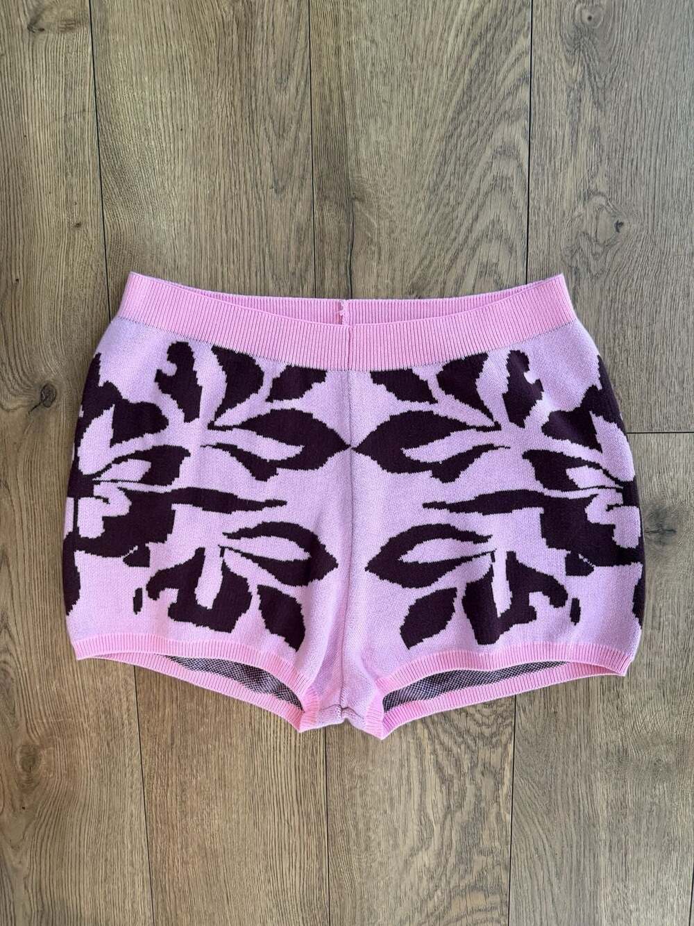 Free People Knit Shorts Size S Pink Floral